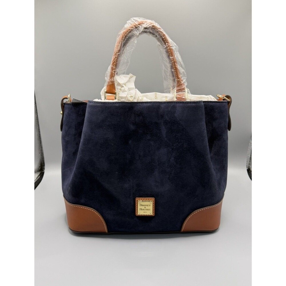 DOONEY AND BOURKE NAVY CHESTNUT SUEDE BRENNA RETAIL $450 NEW